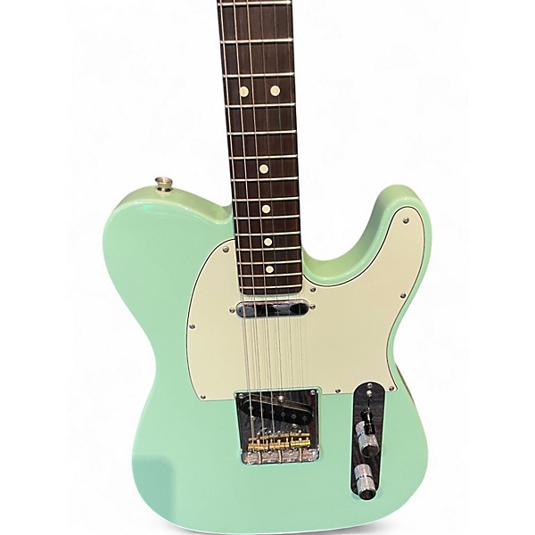 Used 2018 Fender American Professional Telecaster Rosewood Neck Surf Greenus Solid Body Electric Guitar