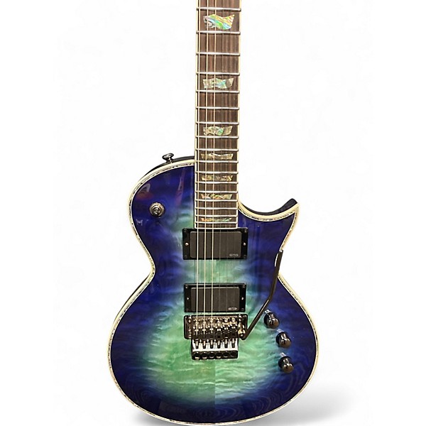 Used ESP LTD EC1000 FR Trans Blue Solid Body Electric Guitar