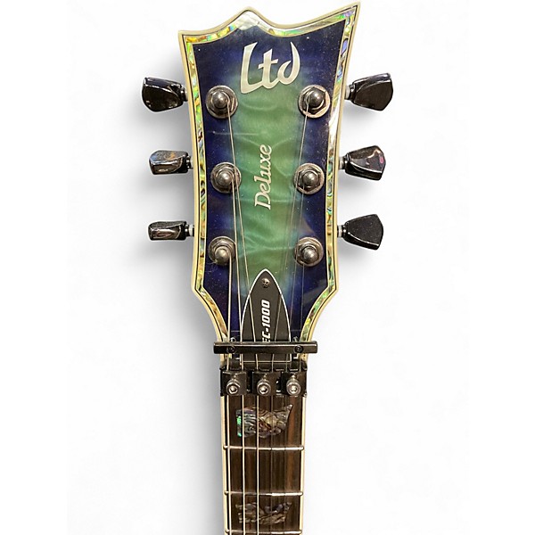 Used ESP LTD EC1000 FR Trans Blue Solid Body Electric Guitar