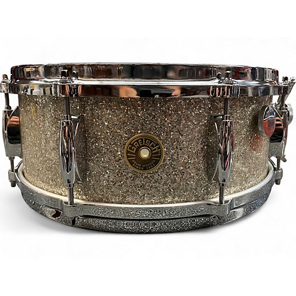 Used Gretsch Drums 5.5X14 USA Custom Silver Glass Drum