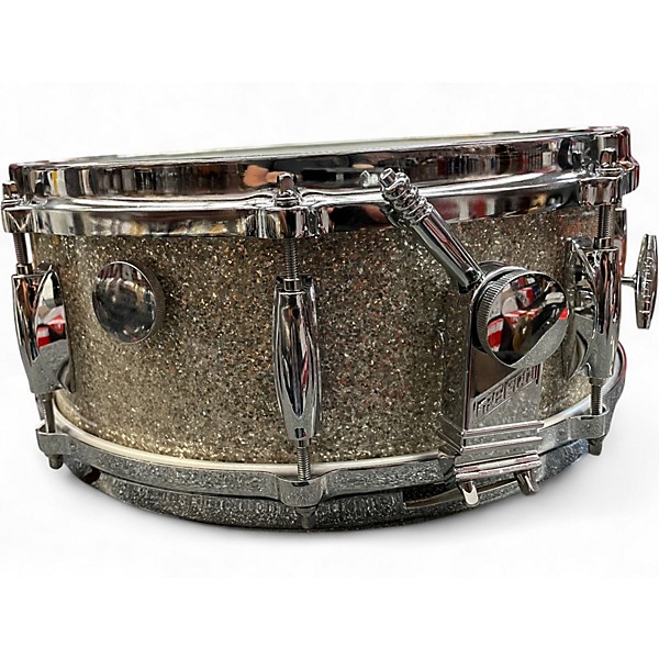 Used Gretsch Drums 5.5X14 USA Custom Silver Glass Drum