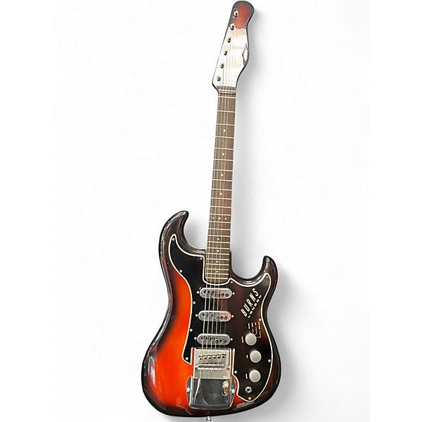 Vintage 1960s Burns Of London Jazz Split Sound sunburst Solid Body Electric Guitar
