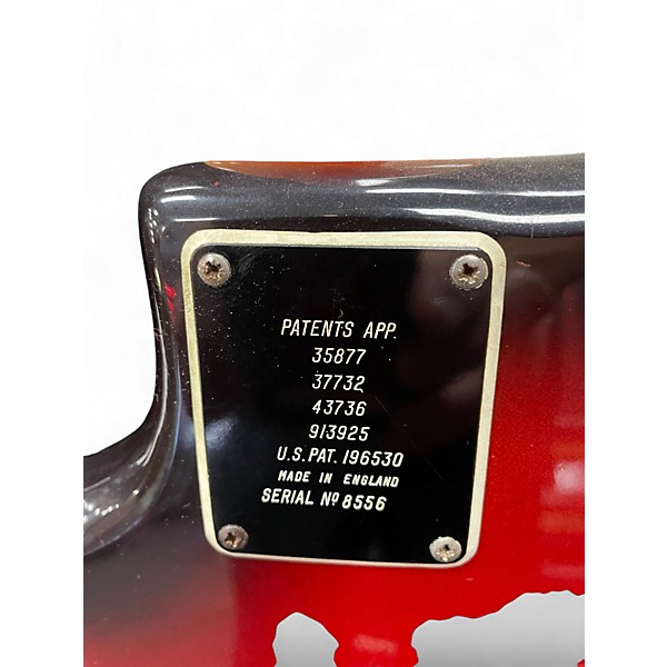 Vintage 1960s Burns Of London Jazz Split Sound sunburst Solid Body Electric Guitar