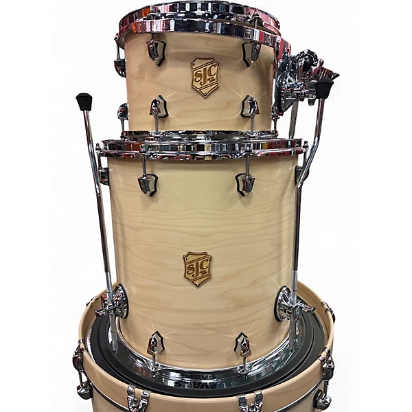 Used SJC Drums 3 Piece Tour Series natural satin Drum Kit