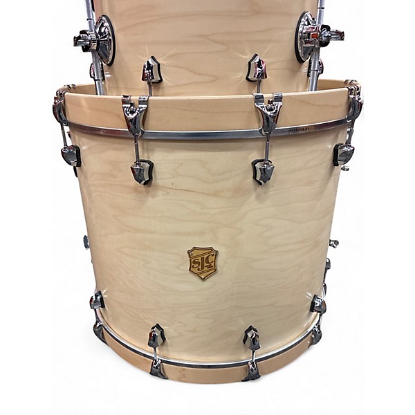 Used SJC Drums 3 Piece Tour Series natural satin Drum Kit