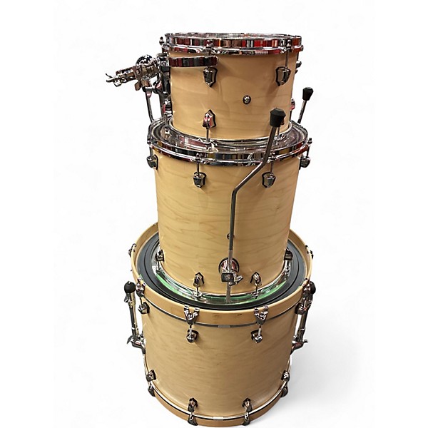 Used SJC Drums 3 Piece Tour Series natural satin Drum Kit