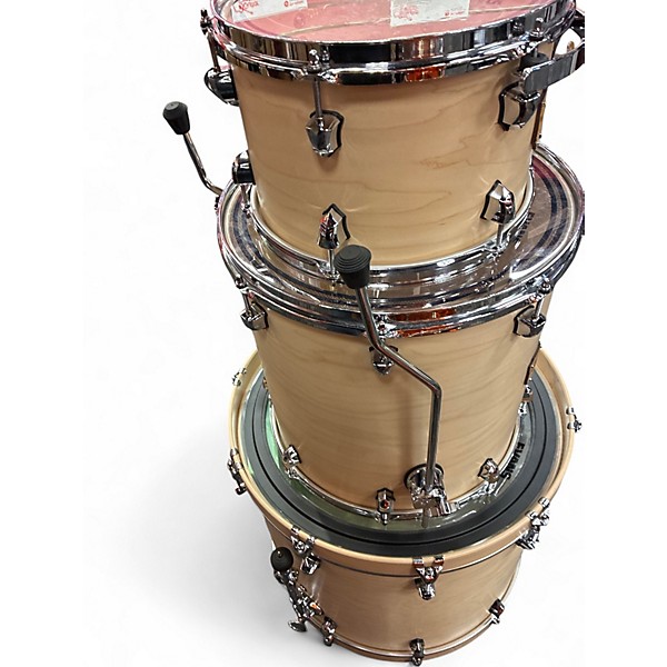 Used SJC Drums 3 Piece Tour Series natural satin Drum Kit