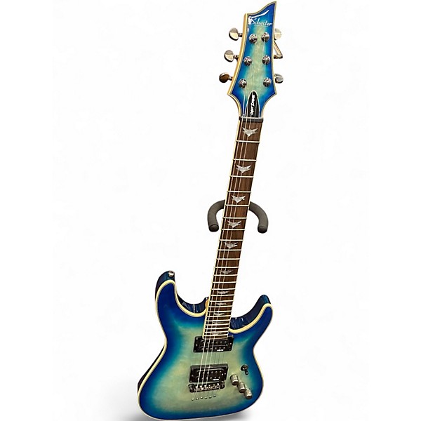 Used 2020s Schecter Guitar Research Omen Extreme 6 Ocean Blue Burst Solid Body Electric Guitar