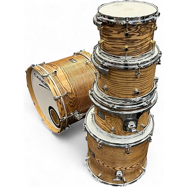 Used Canopus 5 Piece ASH Natural Drum Kit