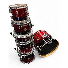 Used PDP by DW 6 Piece Concept Series Red Burst Drum Kit