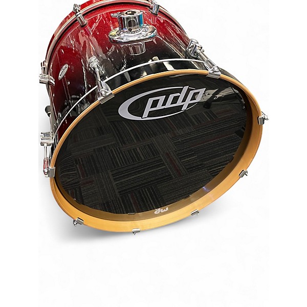 Used PDP by DW 6 Piece Concept Series Red Burst Drum Kit