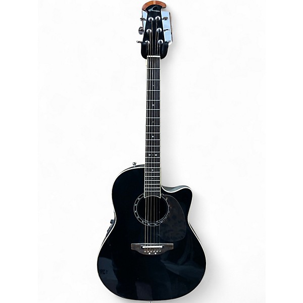 Used Ovation STANDARD BALLADEER Black Acoustic Electric Guitar