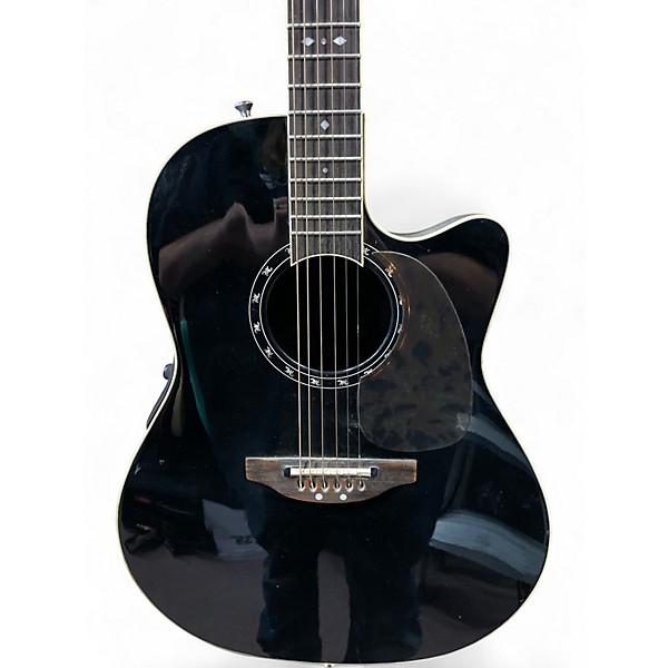Used Ovation STANDARD BALLADEER Black Acoustic Electric Guitar