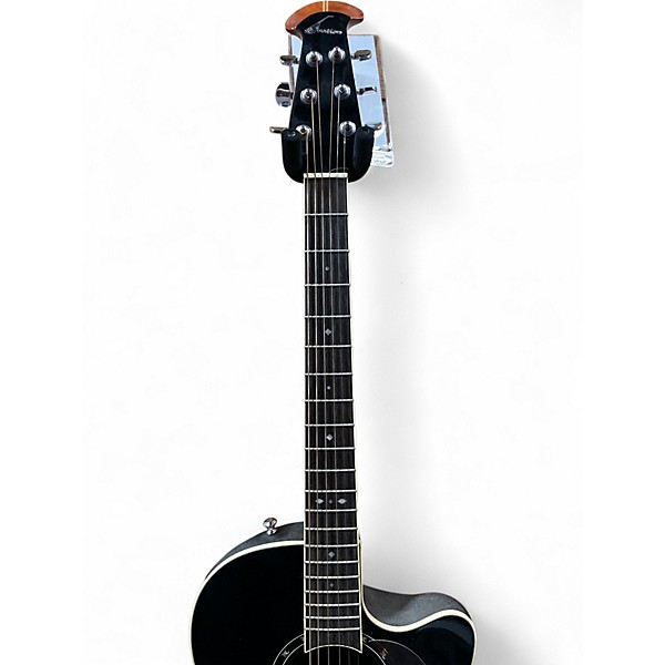 Used Ovation STANDARD BALLADEER Black Acoustic Electric Guitar