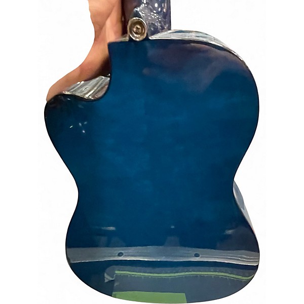 Used Lanikai QM-BLCEB TRANSPARENT BLUE Ukulele