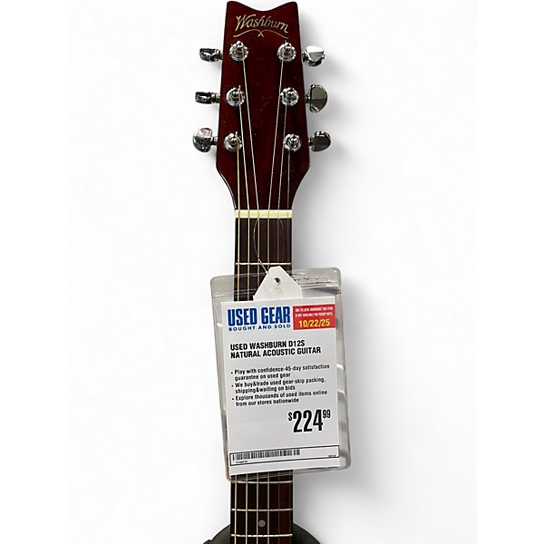 Used Washburn D12S Natural Acoustic Guitar
