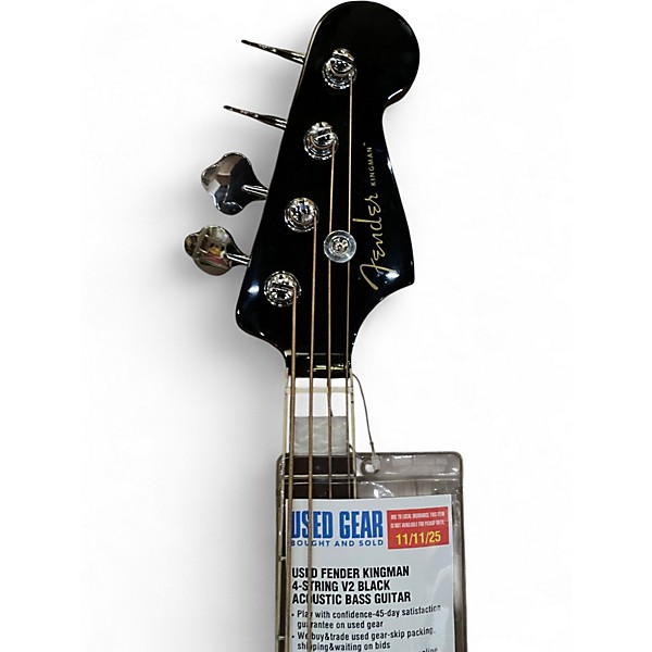 Used Fender Kingman 4-String V2 BLACK Acoustic Bass Guitar