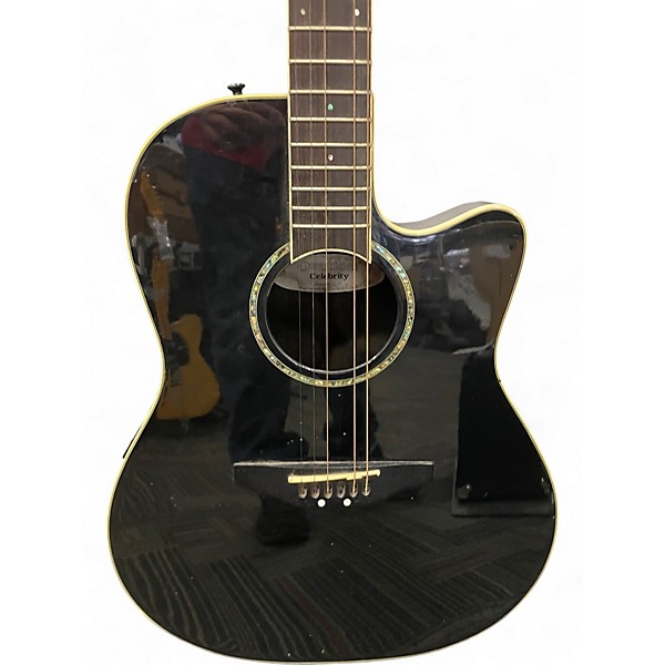 Used Ovation CC24 Celebrity Black Acoustic Electric Guitar