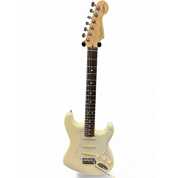 Used Fender Artist Series Jeff Beck Stratocaster Olympic White Solid Body Electric Guitar