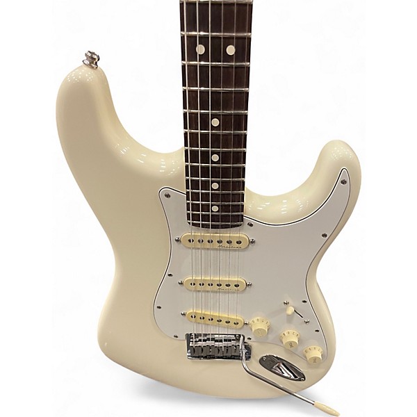 Used Fender Artist Series Jeff Beck Stratocaster Olympic White Solid Body Electric Guitar