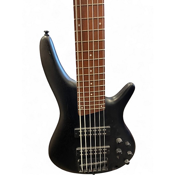 Used Ibanez SR306 Trans Black Electric Bass Guitar
