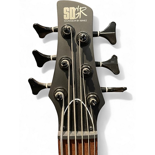 Used Ibanez SR306 Trans Black Electric Bass Guitar