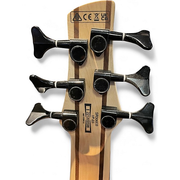 Used Ibanez SR306 Trans Black Electric Bass Guitar