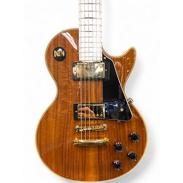 Used Epiphone Les Paul Custom koa Natural Solid Body Electric Guitar