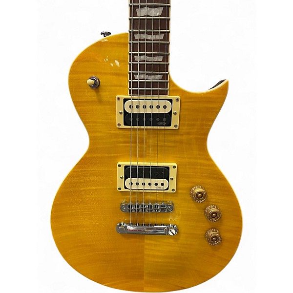 Used ESP LTD EC256FM Honey Amber Solid Body Electric Guitar