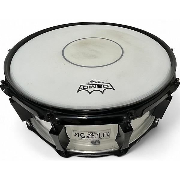 Used Pork Pie USA 14.25in PIG LITE CLEAR SNARE Clear Drum