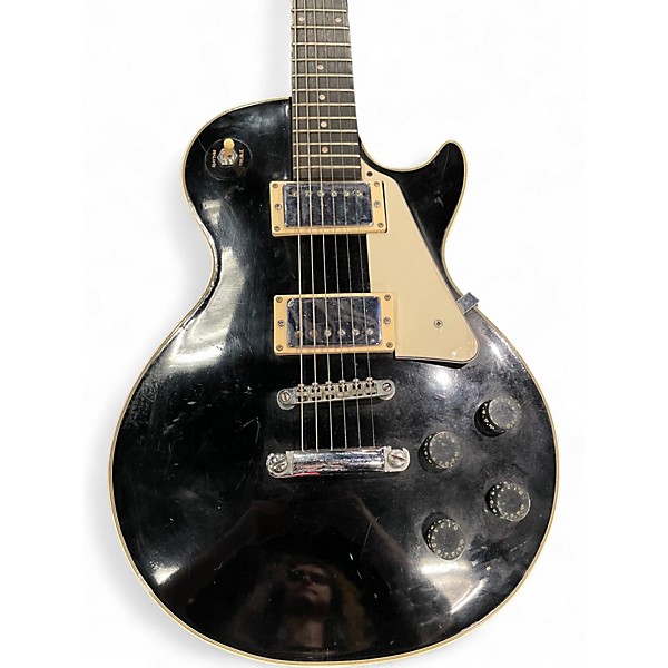 Used Memphis Les Paul Style Japan Black Solid Body Electric Guitar