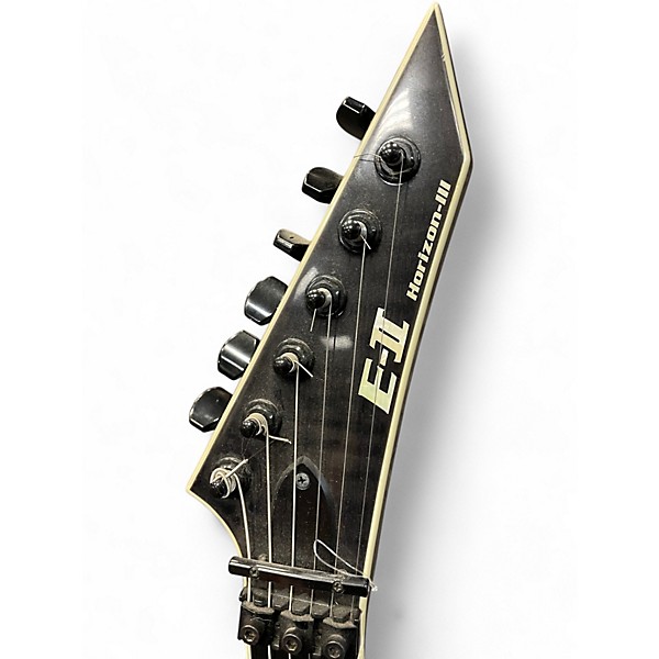 Used ESP E-II Horizon 3 See Through Black Solid Body Electric Guitar
