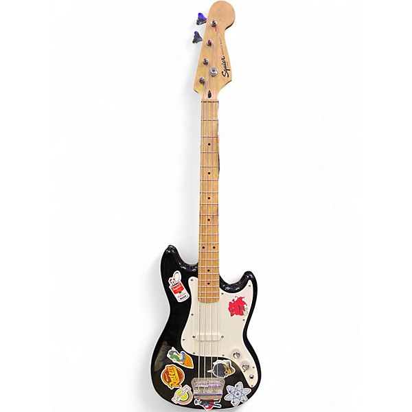 Used Squier Bronco Black Electric Bass Guitar