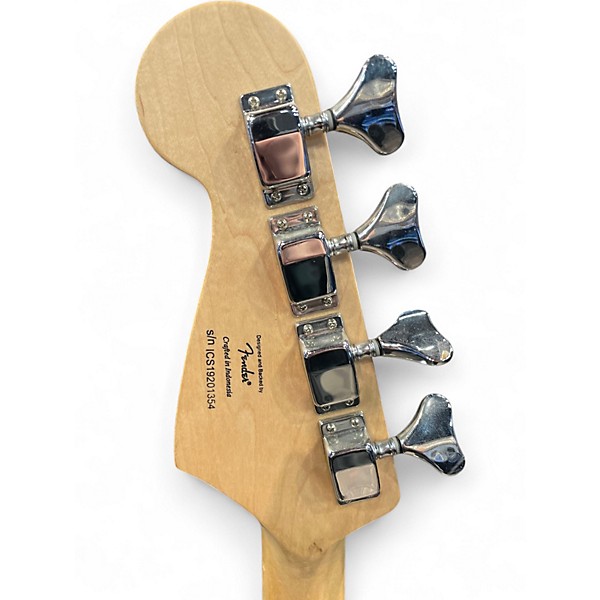 Used Squier Bronco Black Electric Bass Guitar