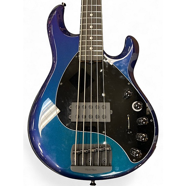 Used Ernie Ball Music Man DarkRay 5 Sapphire Iris Electric Bass Guitar