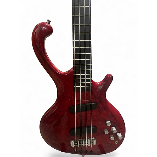 Used Ritter Custom Roya 4 Red Marble Electric Bass Guitar