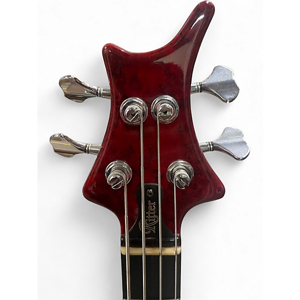 Used Ritter Custom Roya 4 Red Marble Electric Bass Guitar