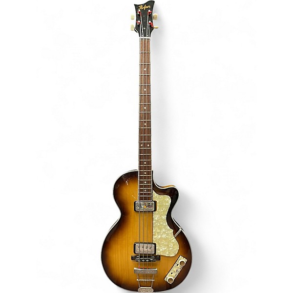 Used Hofner 500/2 CLUB 2 Tone Sunburst Electric Bass Guitar
