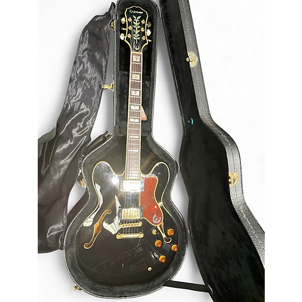Used Epiphone Sheraton II Black Hollow Body Electric Guitar