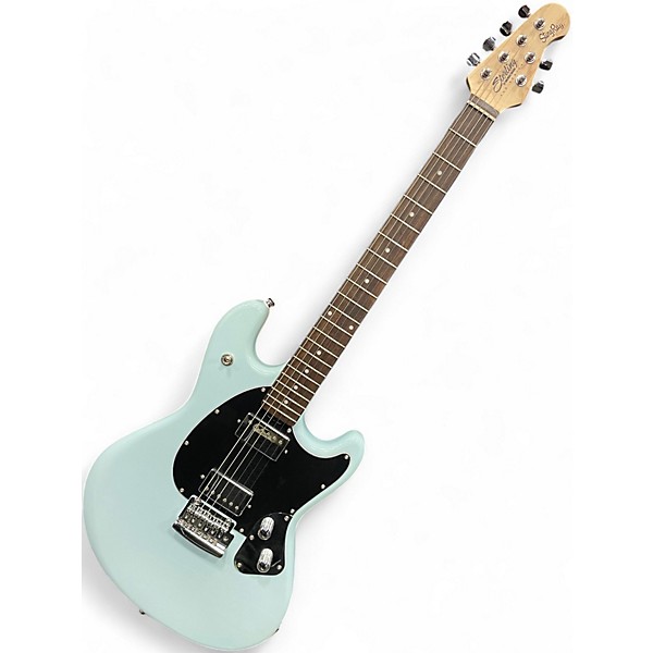 Used Sterling by Music Man Sub Series Stingray Daphne Blue Solid Body Electric Guitar
