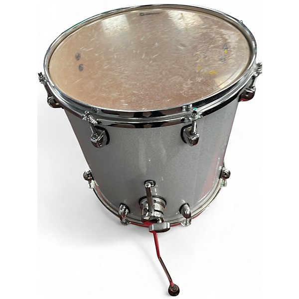 Used Premier 14in APK FLOOR TOM Silver Sparkle Drum
