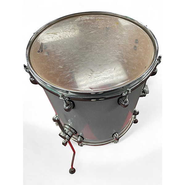 Used Premier 14in APK FLOOR TOM Silver Sparkle Drum