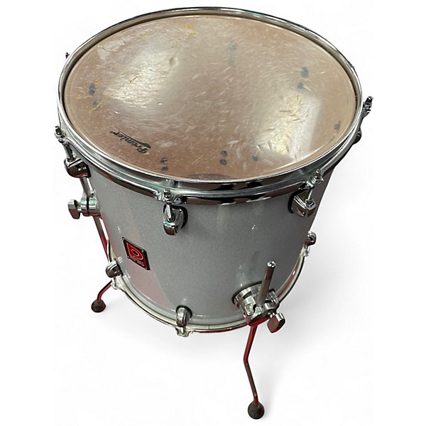 Used Premier 14in APK FLOOR TOM Silver Sparkle Drum
