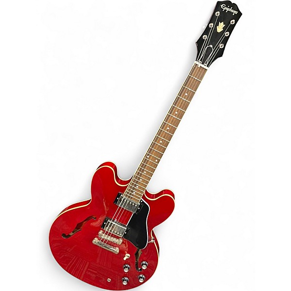 Used Epiphone ES335 Candy Apple Red Hollow Body Electric Guitar