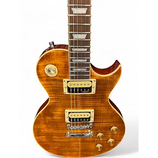 Used Vintage V100 AFD Paradise Amber Solid Body Electric Guitar