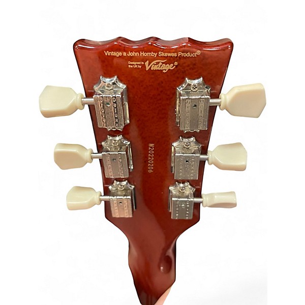 Used Vintage V100 AFD Paradise Amber Solid Body Electric Guitar