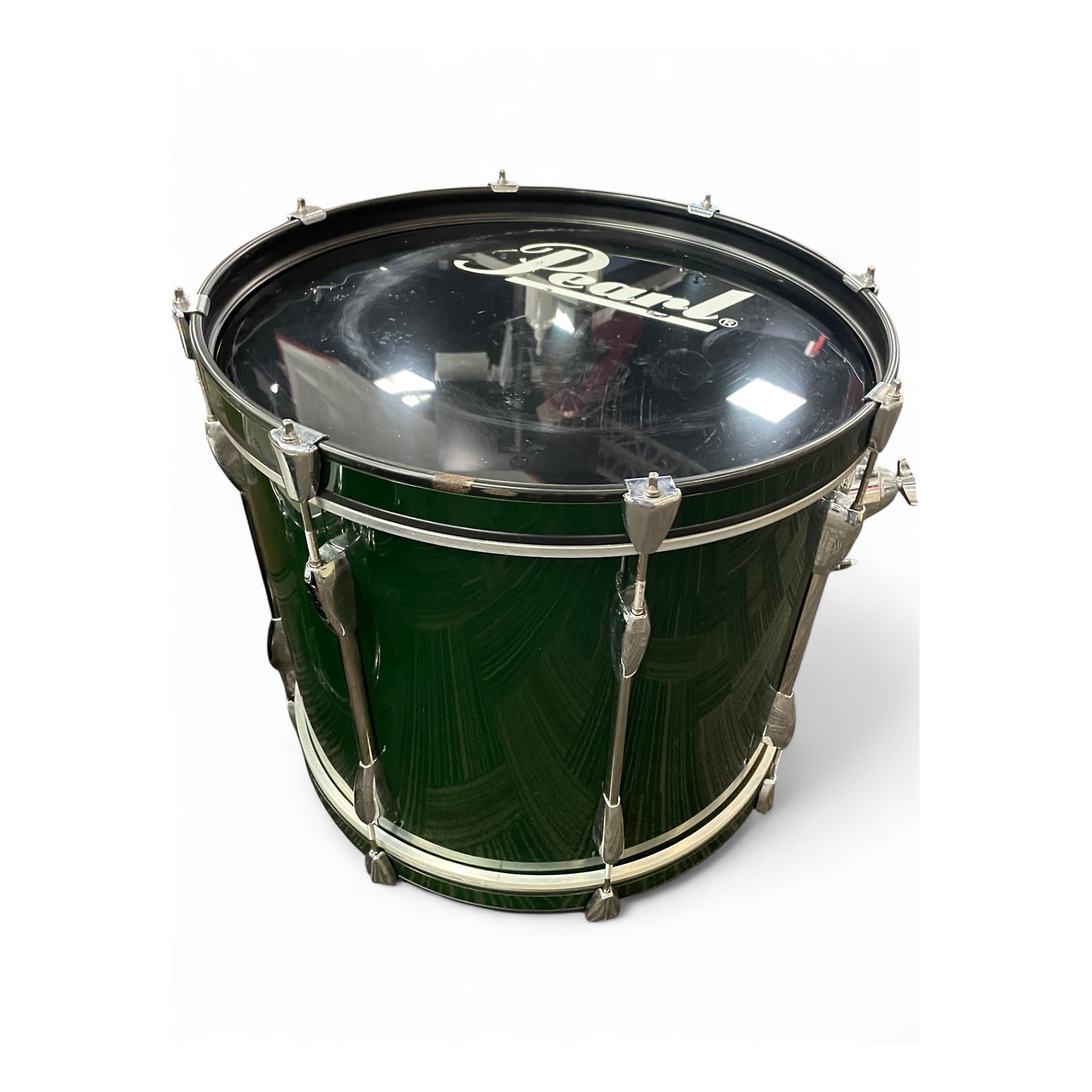 Used 1981 Pearl 3 Piece Export EMRALD GREEN Drum Kit EMRALD GREEN