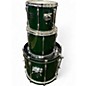 Used 1981 Pearl 3 Piece Export EMRALD GREEN Drum Kit