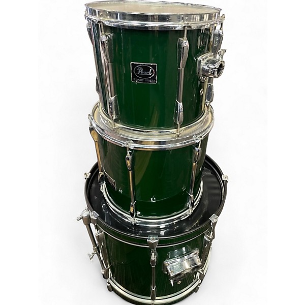 Used 1981 Pearl 3 Piece Export EMRALD GREEN Drum Kit