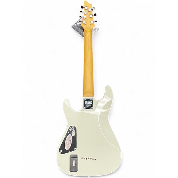 Used Schecter Guitar Research Demon 7 String White Solid Body Electric Guitar